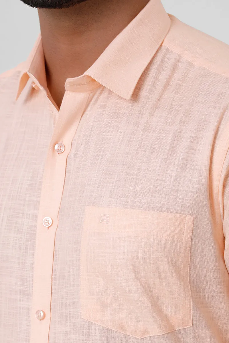 Indo Cotton - Orange Formal Shirts For Men | Ariser