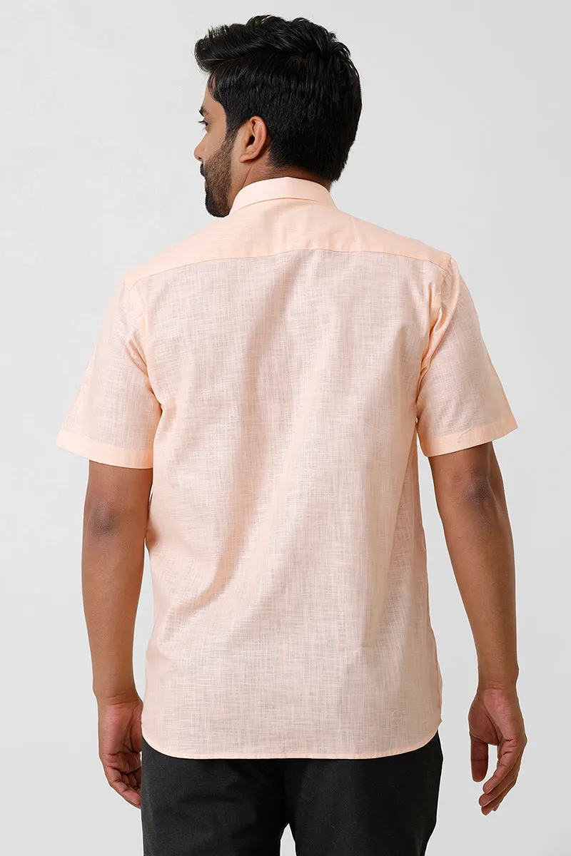 Indo Cotton - Orange Formal Shirts For Men | Ariser