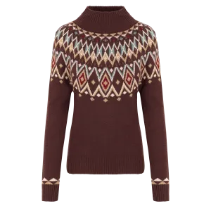 Indu Eco Mock Neck Sweater - Merlot