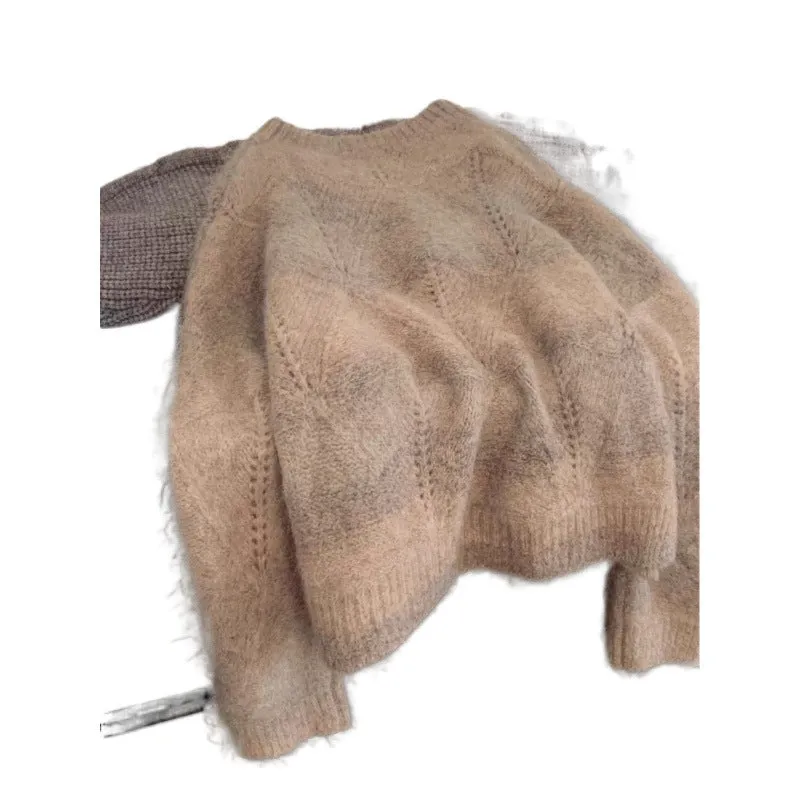 INSTOCK-Maillard sequined round neck pullover sweater