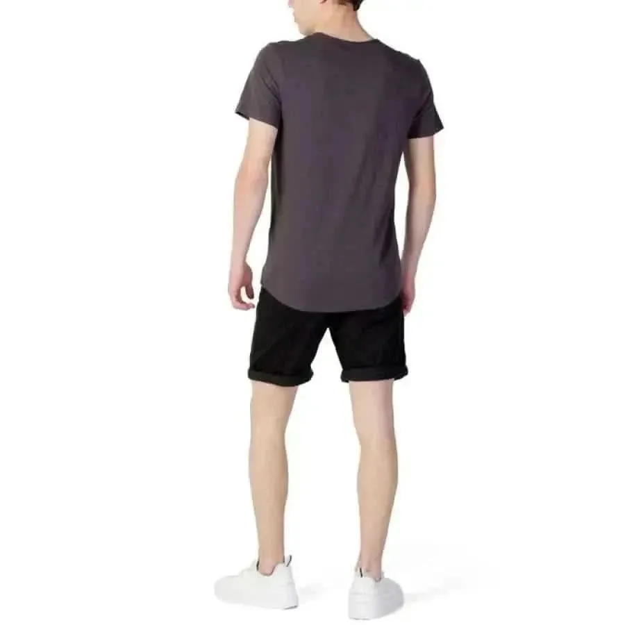 Jack & Jones Grey Round Neck Men's T-Shirt