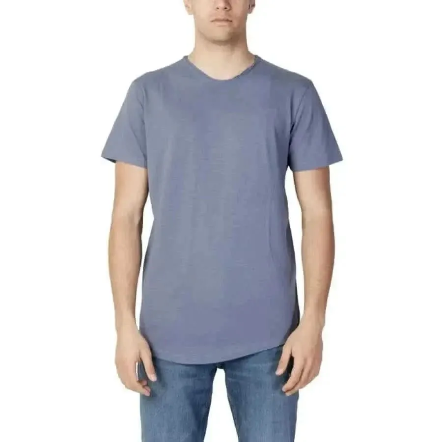 Jack & Jones Grey Round Neck Men's T-Shirt