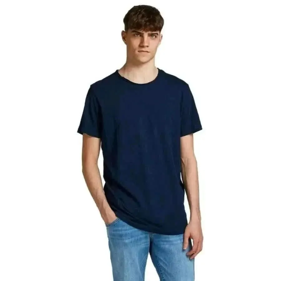 Jack & Jones Grey Round Neck Men's T-Shirt