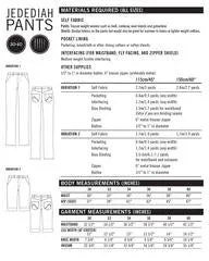 Jedediah Pants Sewing Pattern by Thread Theory