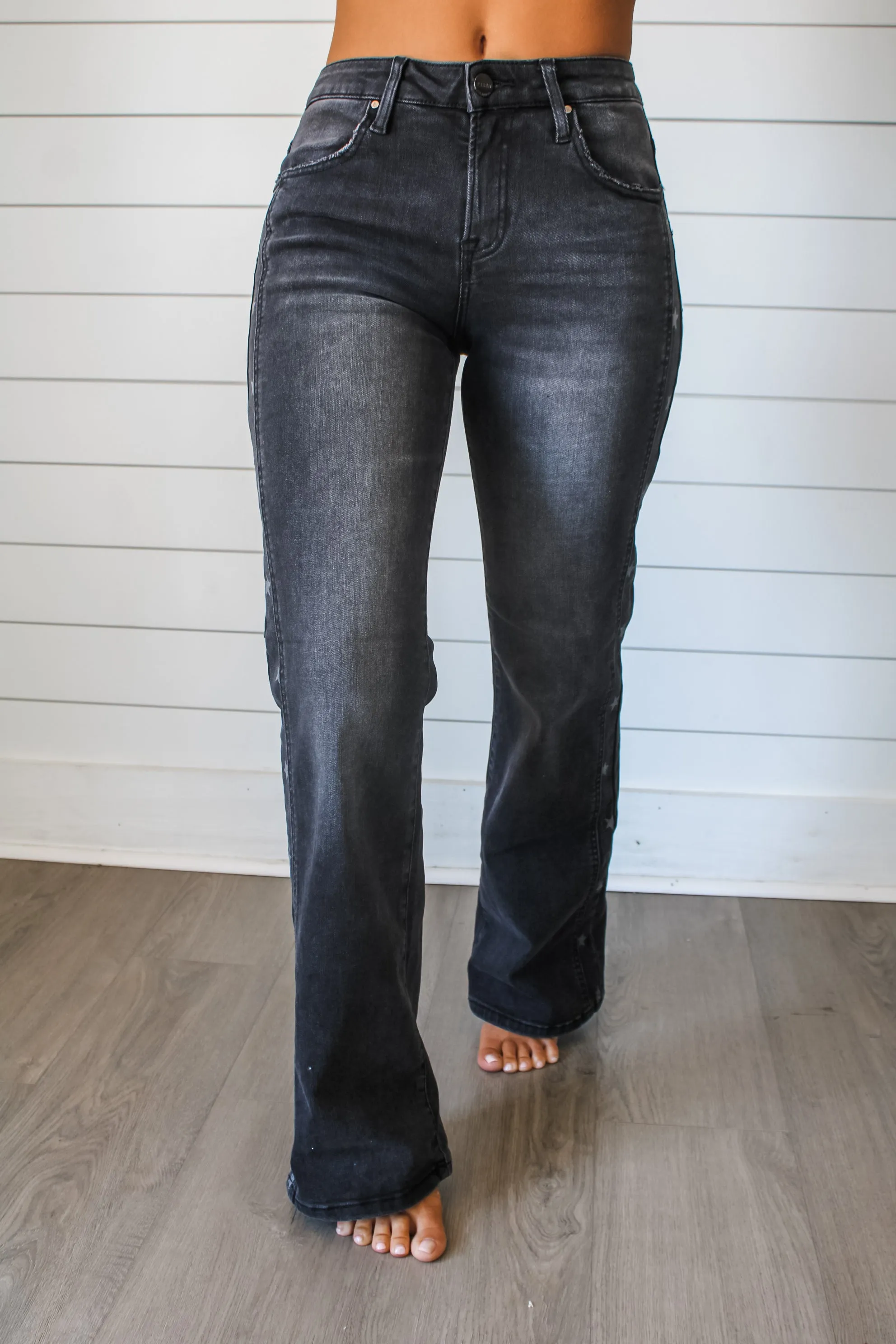 Jordy Star Print Jean • Black