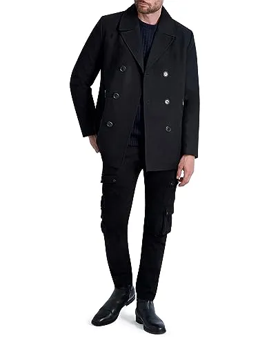 Karl Lagerfeld Paris Men's Expose Pocket Bomber Jacket, Black, Medium