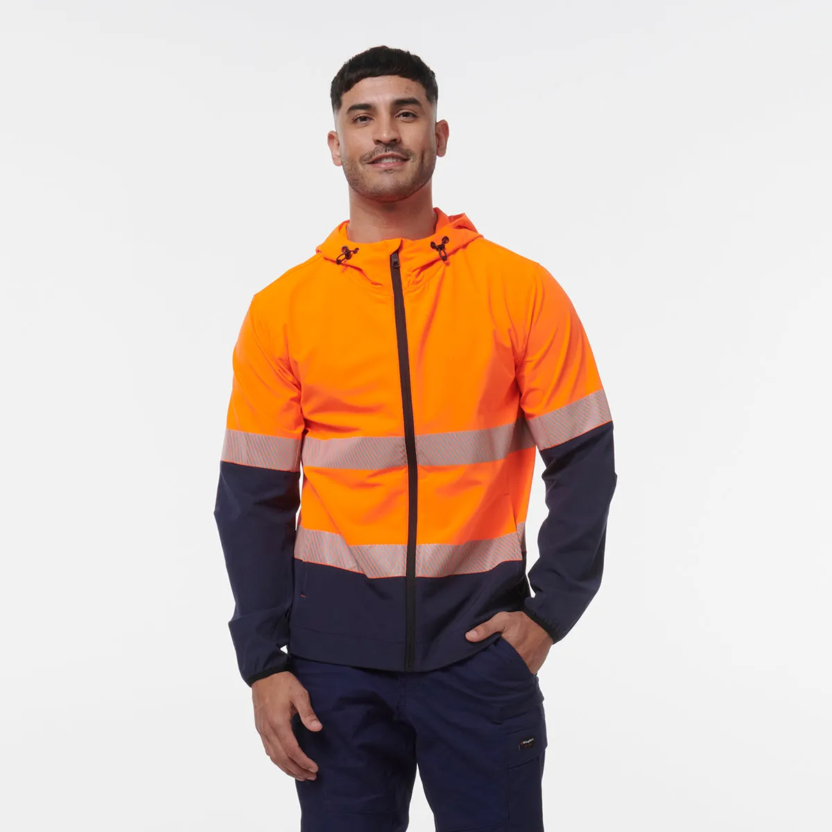 KingGee Men's Hi Vis Repel Jacket - Orange/Navy