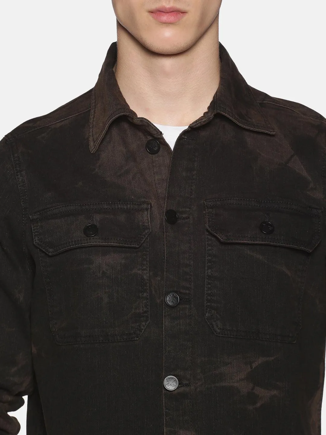 Kultprit Men's Full Sleeves Denim Jackets With Tie & Dye