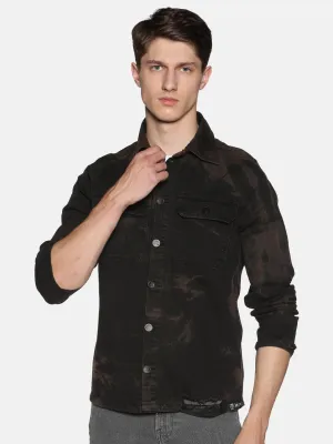 Kultprit Men's Full Sleeves Denim Jackets With Tie & Dye