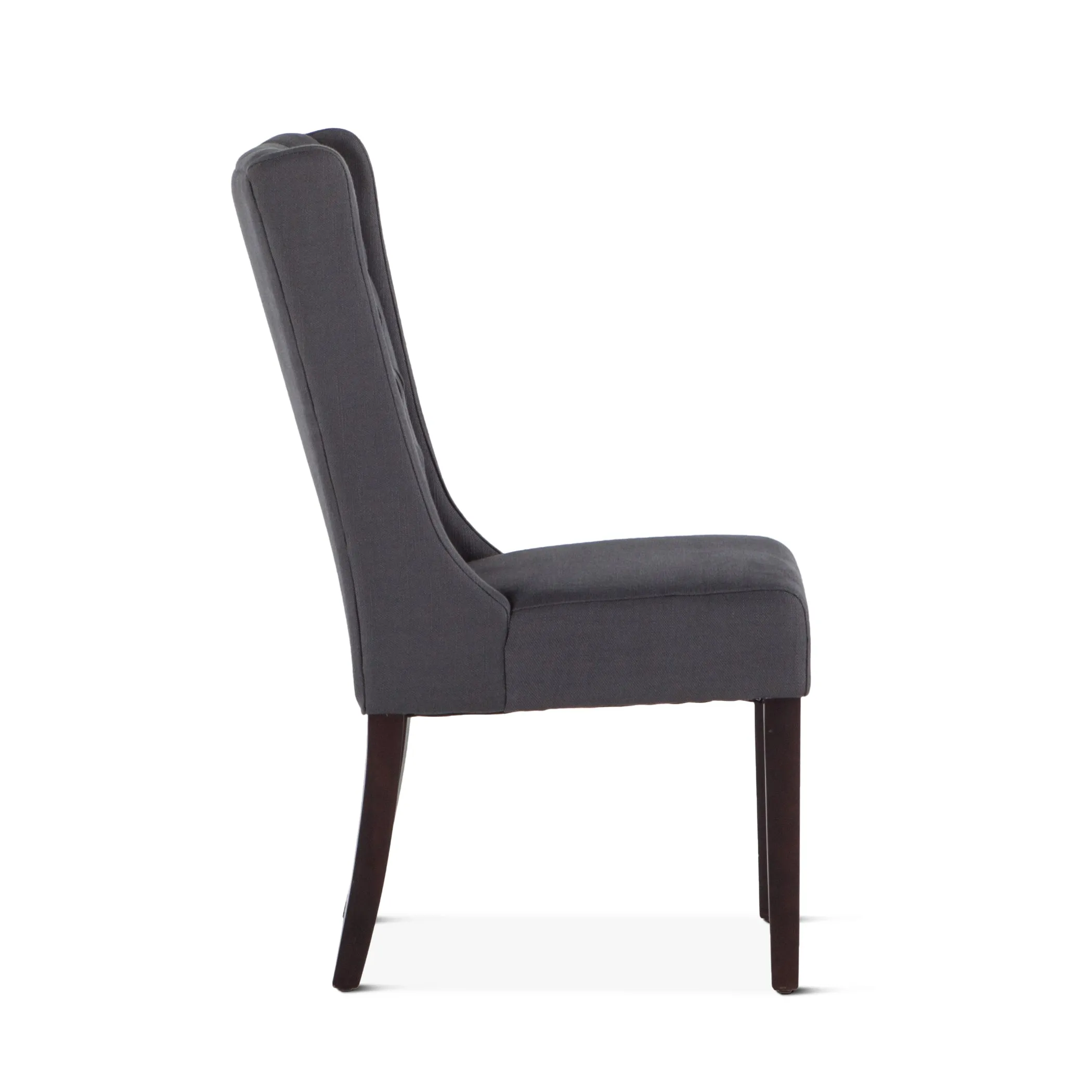 Lara Dining Chair Gray with Dark Legs