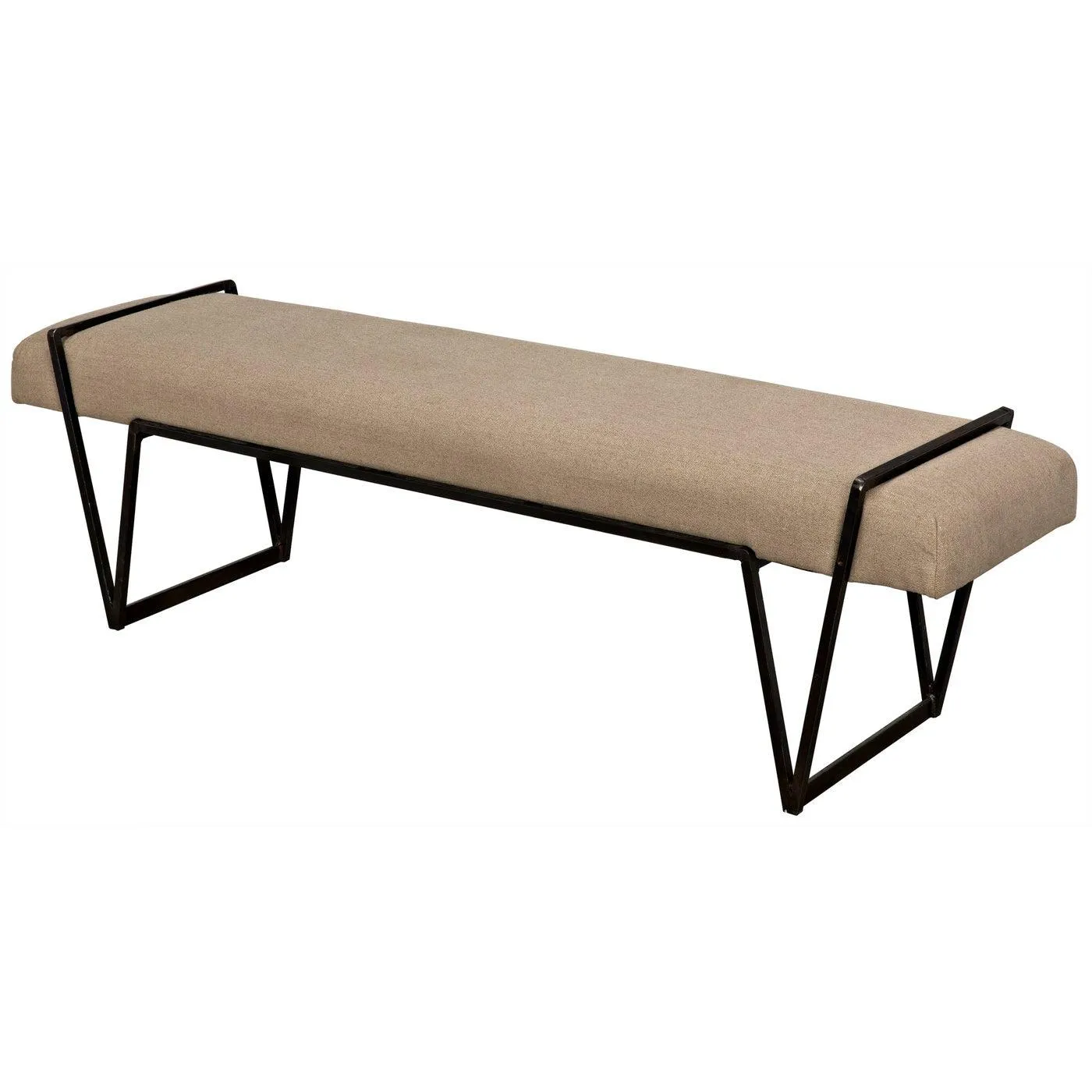 Larkin Bench, Steel with Linen