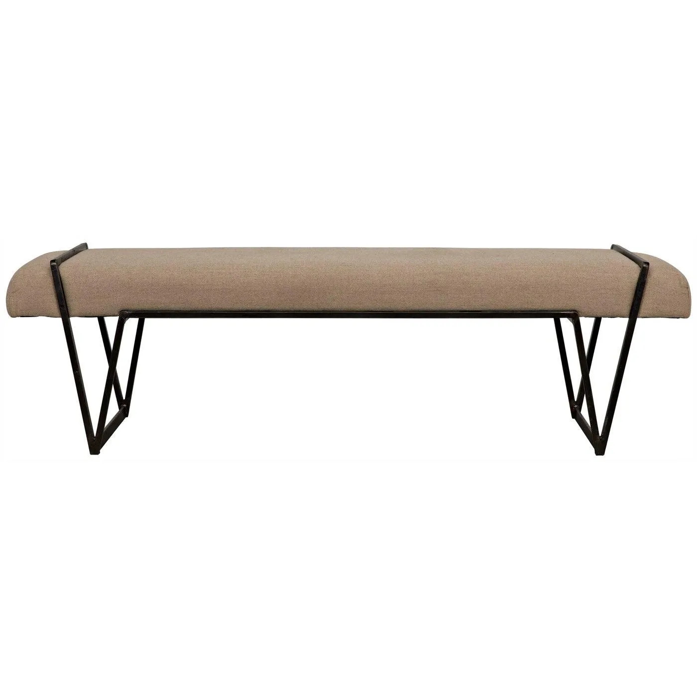 Larkin Bench, Steel with Linen