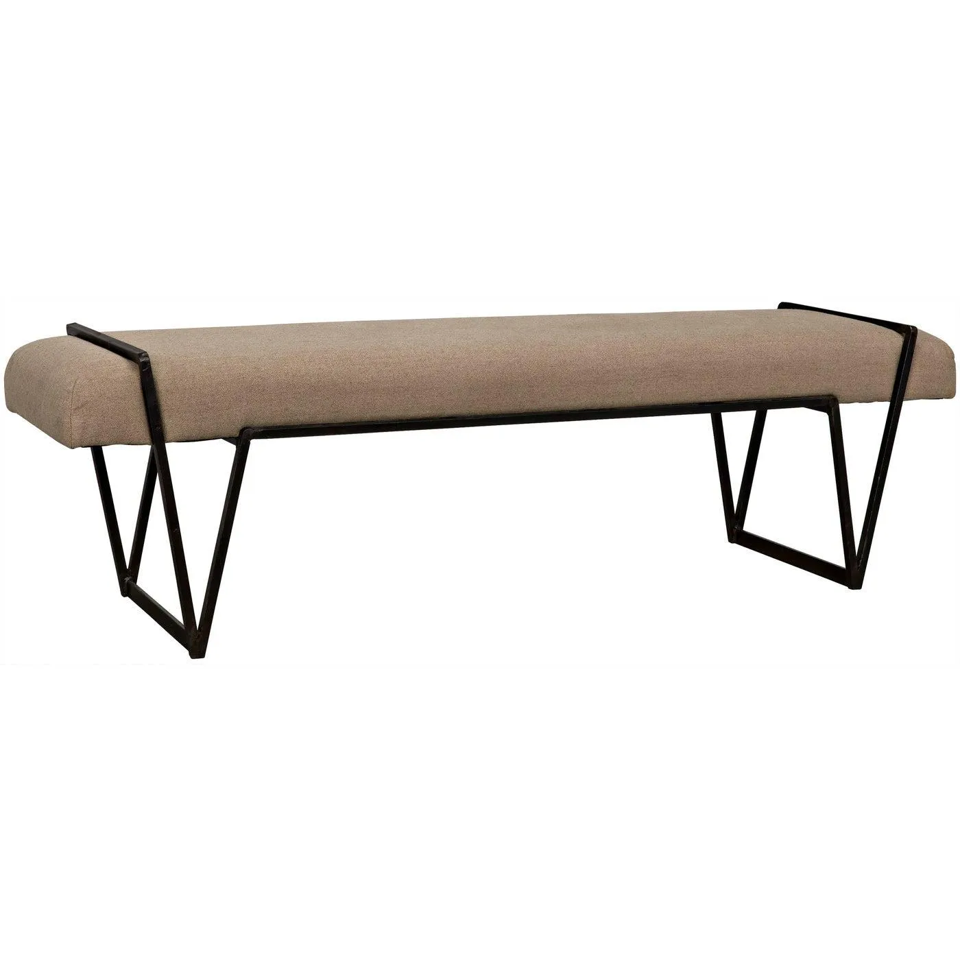 Larkin Bench, Steel with Linen