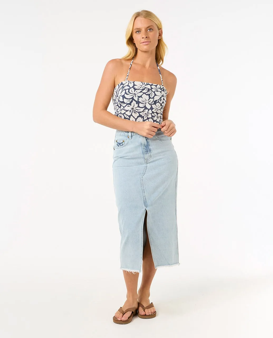 Las Dalias Scarf Bandeau Top