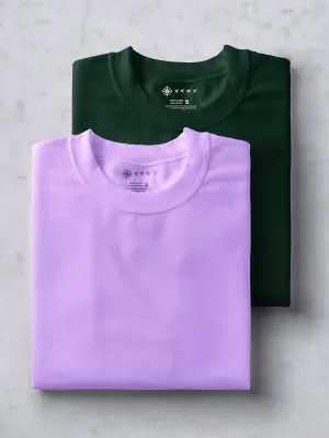 Lavender & Forest Green Combo T shirt