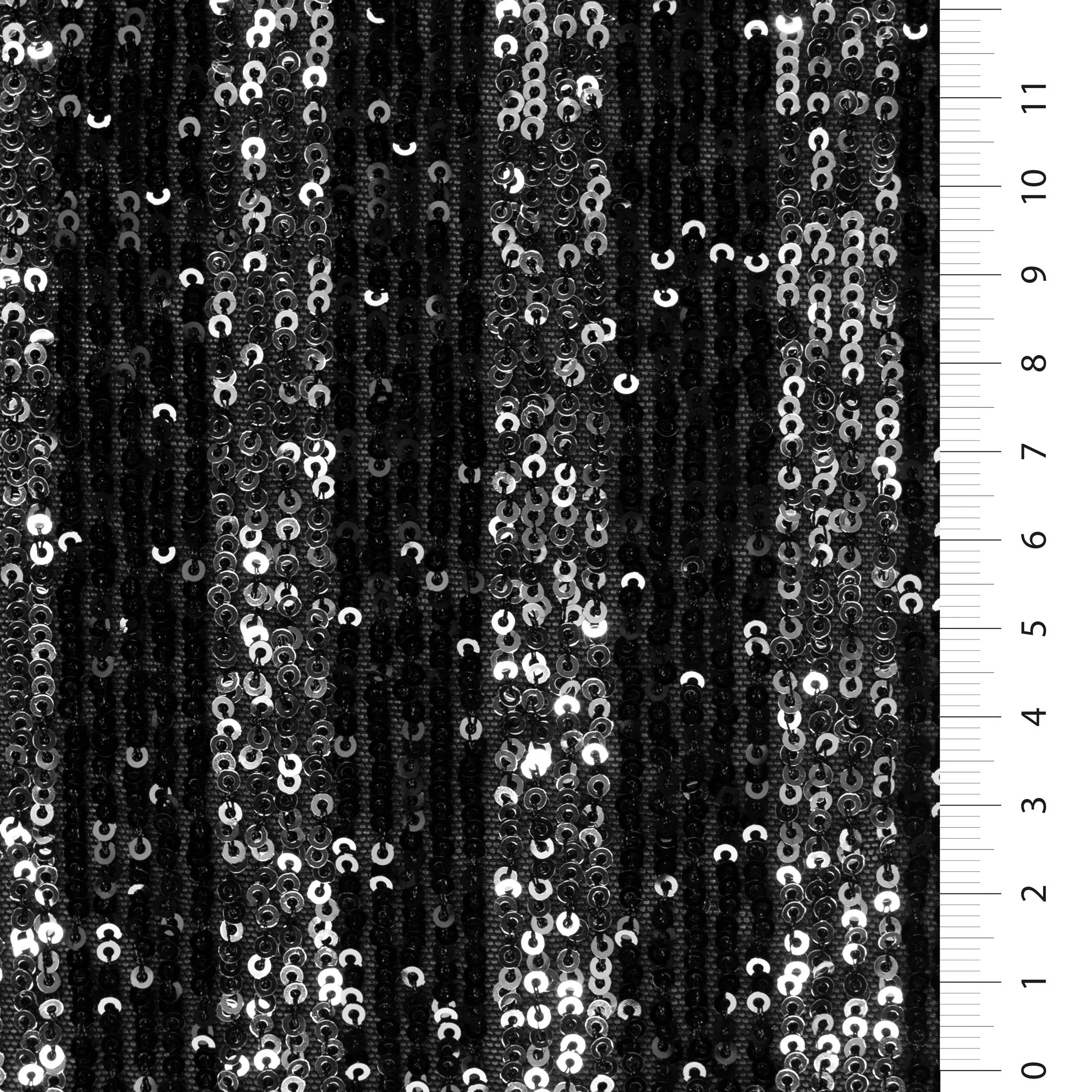 Leeds Style Striped Stretchy Sequined Embroidery Fabric