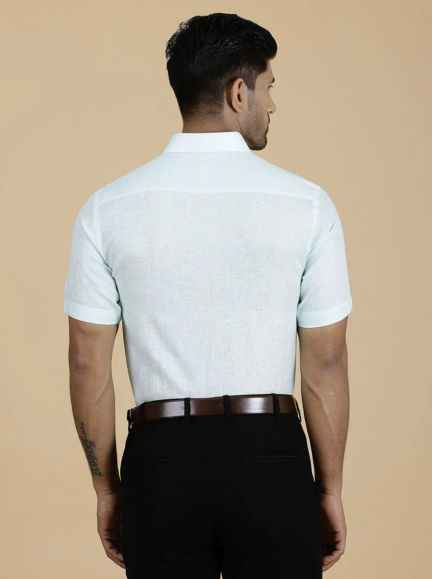 Light Blue Solid Regular Fit Formal Shirt | JadeBlue
