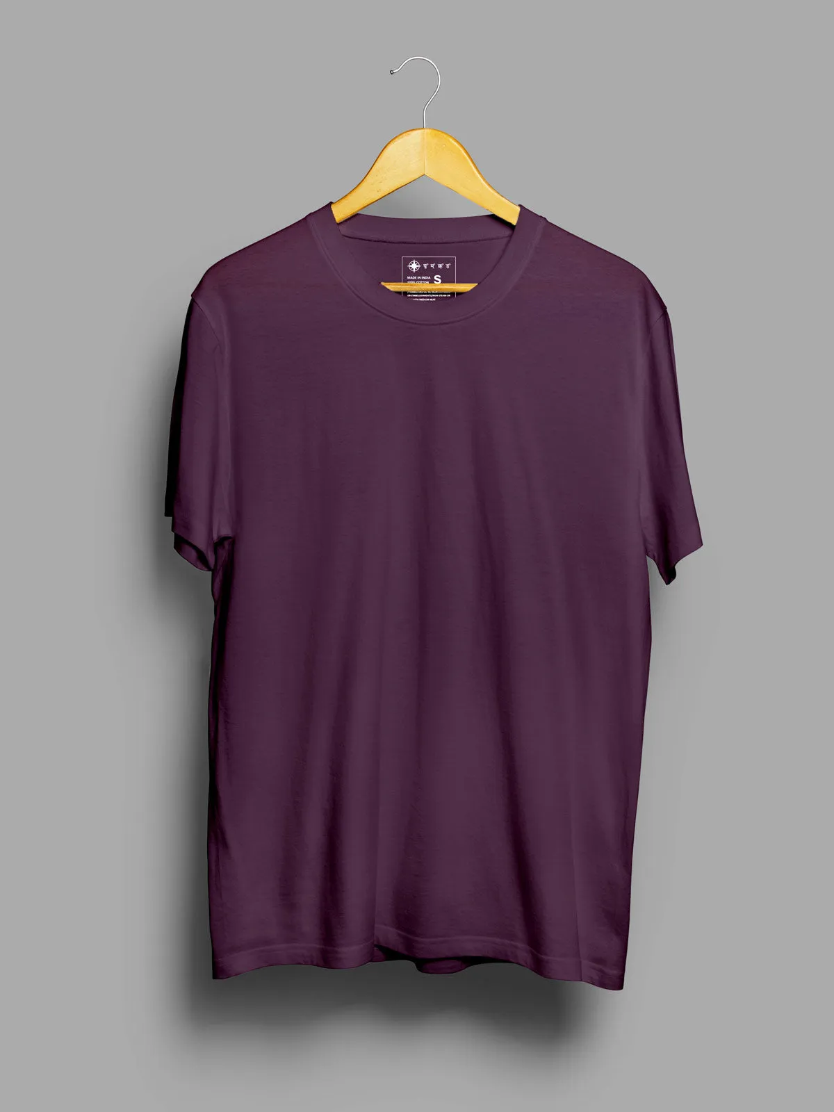 Light Grey, Wine & Electric Mint T shirts Combo | Pack of 3