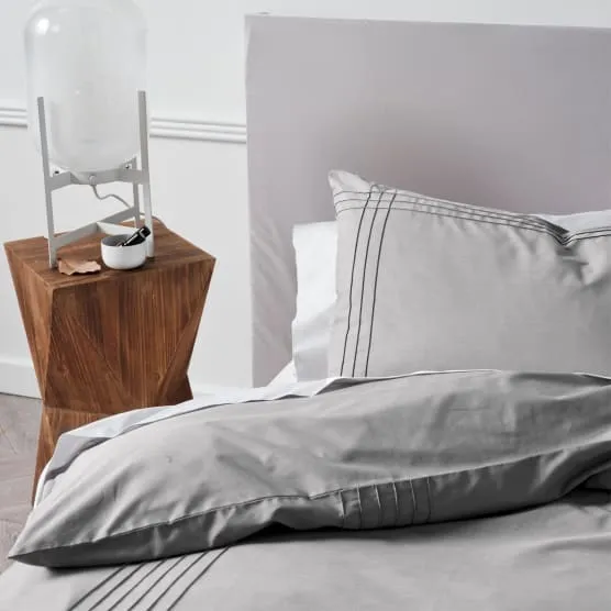 Linen House Grey Mayfair Duvet Cover Set