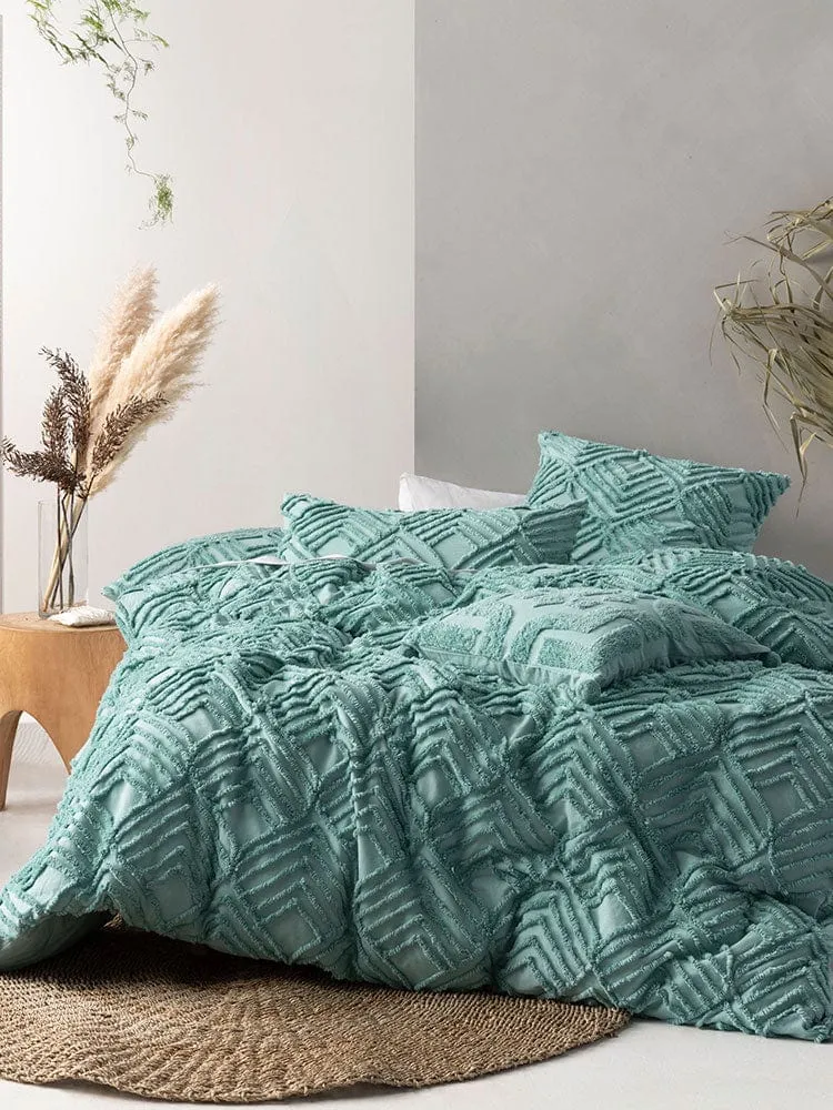 Linen House Ramona Aqua Duvet Cover Set