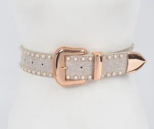 Linen Studded Belt