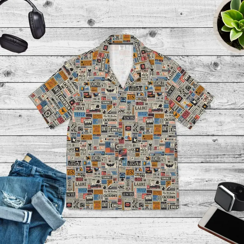 Linen Texture Hawaiian Camp Shirt for Endless Summer