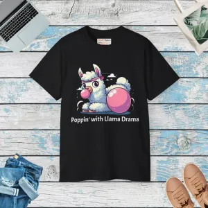 Llama Drama Ultra Cotton Tee Whimsical Style