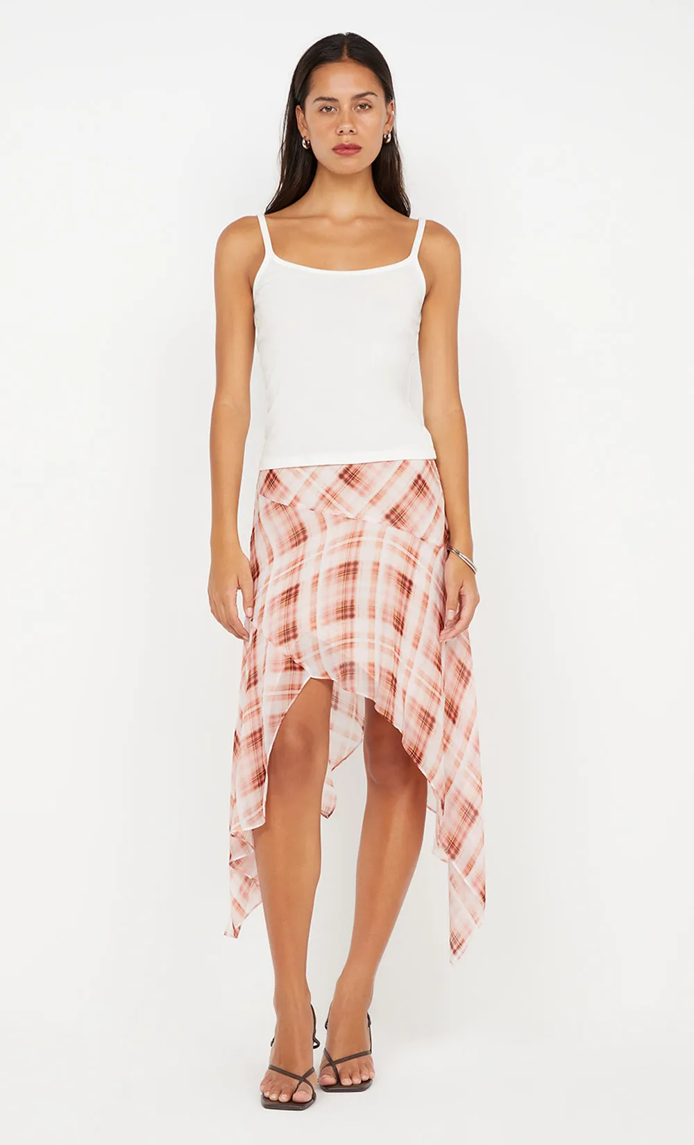 LOLITA ASYM SKIRT - CHECK