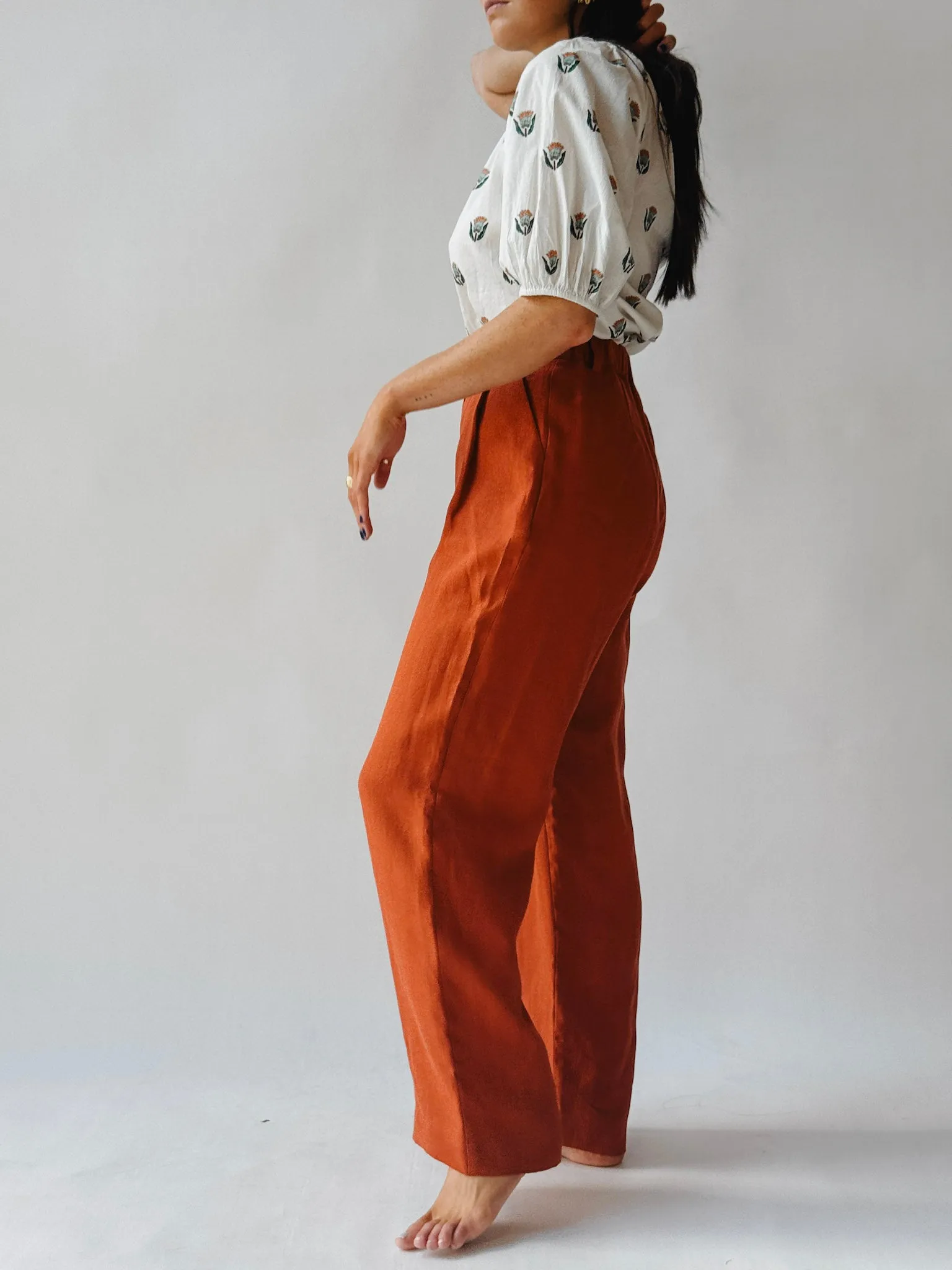 Lotus Linen Drape Pant
