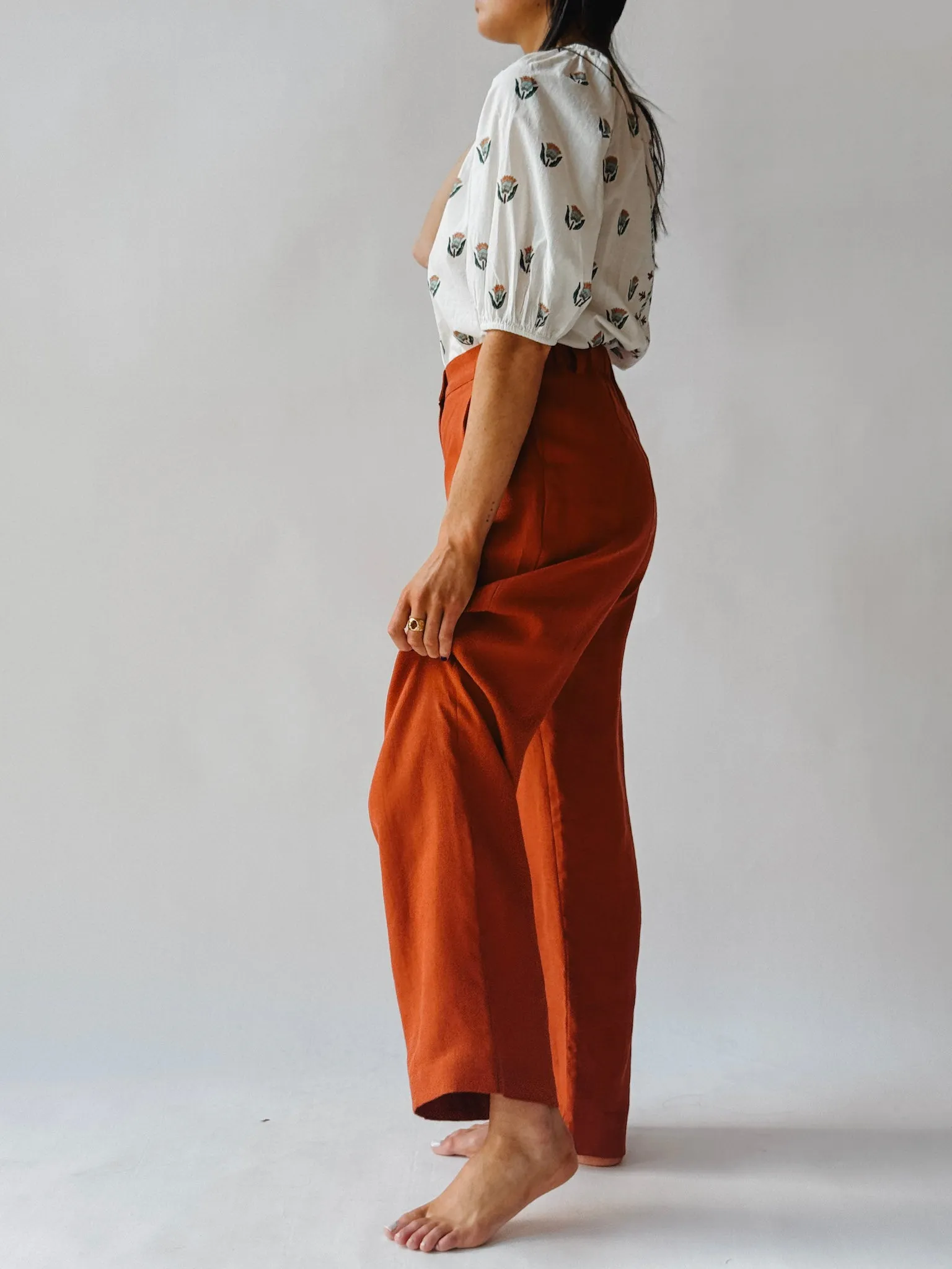 Lotus Linen Drape Pant