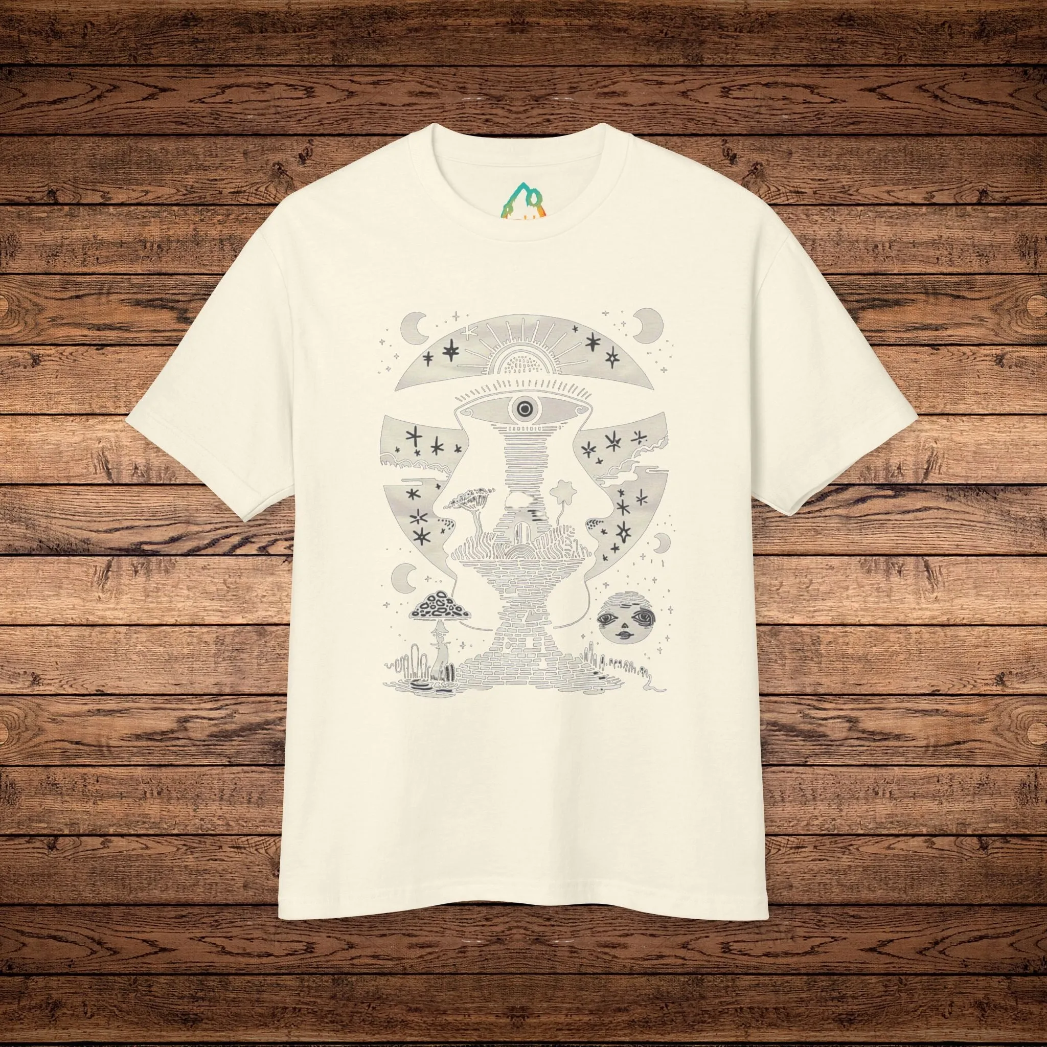 Lunar Enigma - Unisex Garment-Dyed Heavyweight Cotton Tee
