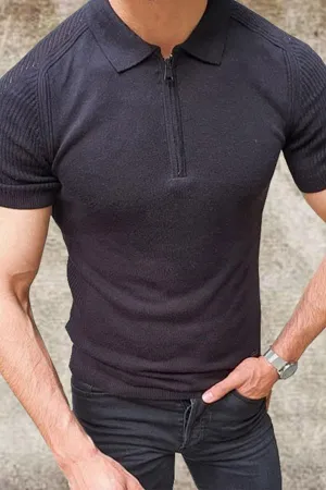 Men Simple Design Solid Color POLO Shirt