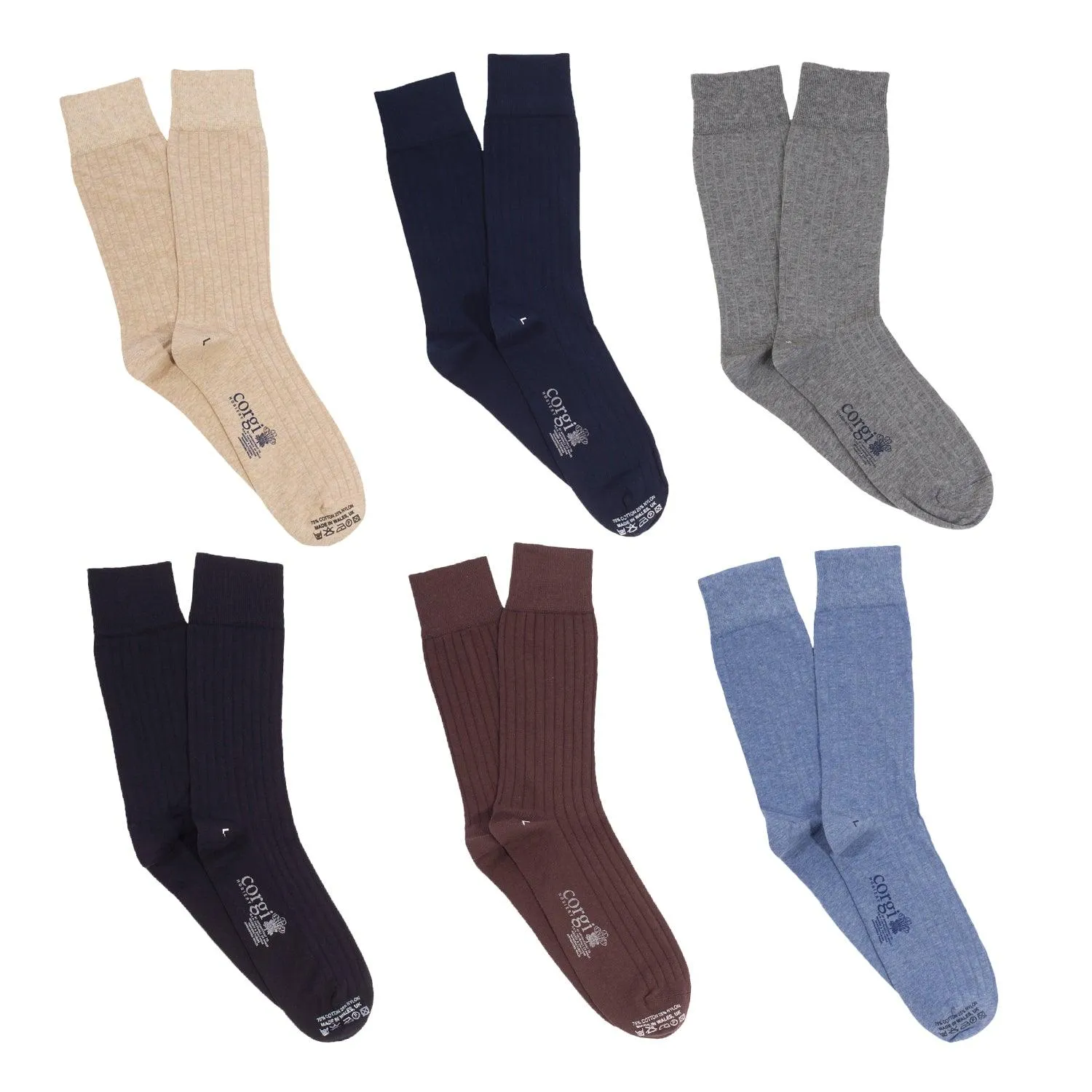 Men's 6-Pair Brecon Cotton Socks