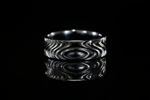 MEN'S BLACK TITANIUM WATER RIPPLE RING