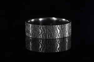 MEN'S BLACK ZIRCONIUM TREE BARK RING
