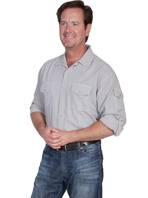 Men's Cantina Cotton Collection: Roll Up Sleeve and Point Collar