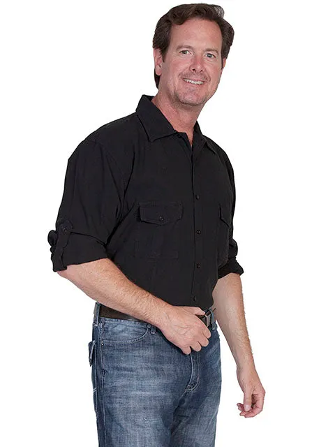 Men's Cantina Cotton Collection: Roll Up Sleeve and Point Collar