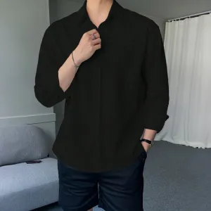 Men's Full Sleeves Casual Shirt - Black