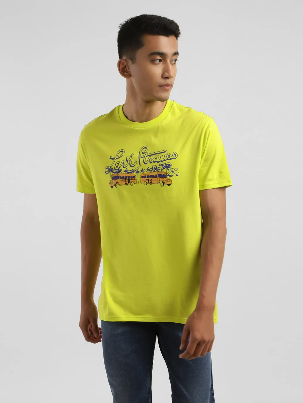 Men's Graphic Print Crew Neck T-shirt