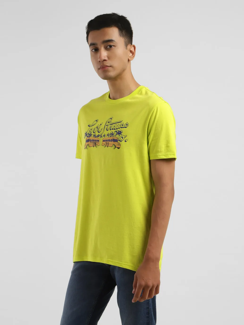 Men's Graphic Print Crew Neck T-shirt