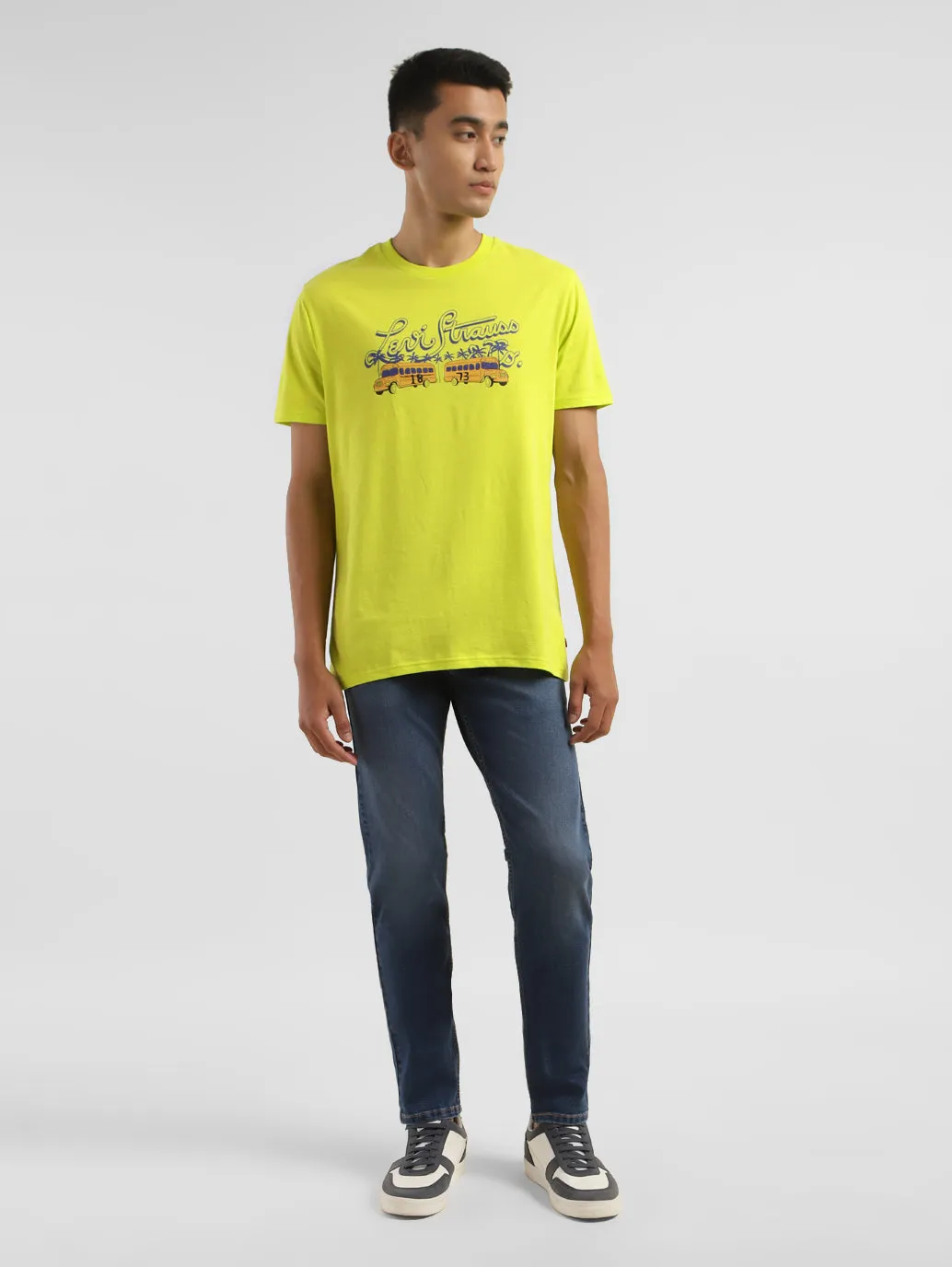 Men's Graphic Print Crew Neck T-shirt