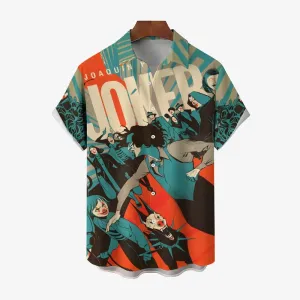 Men's Joker Print Casual Short Sleeve Shirt 2409005681