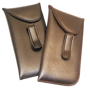 Men's Medium Slip-In Eyeglass Case with Foldover and Clip