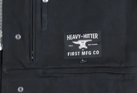 Men's Motorcycle Collar Raw Canvas Heavy Hitter Preacher Higland Vest