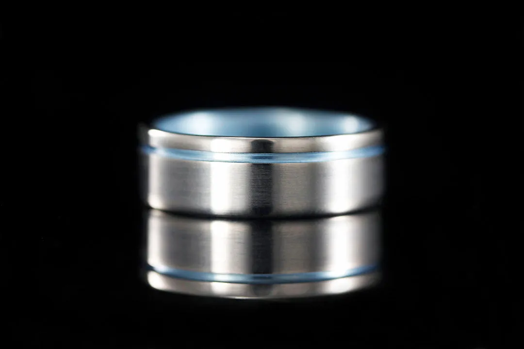 MEN'S OFFSET ANODIZED TITANIUM RING
