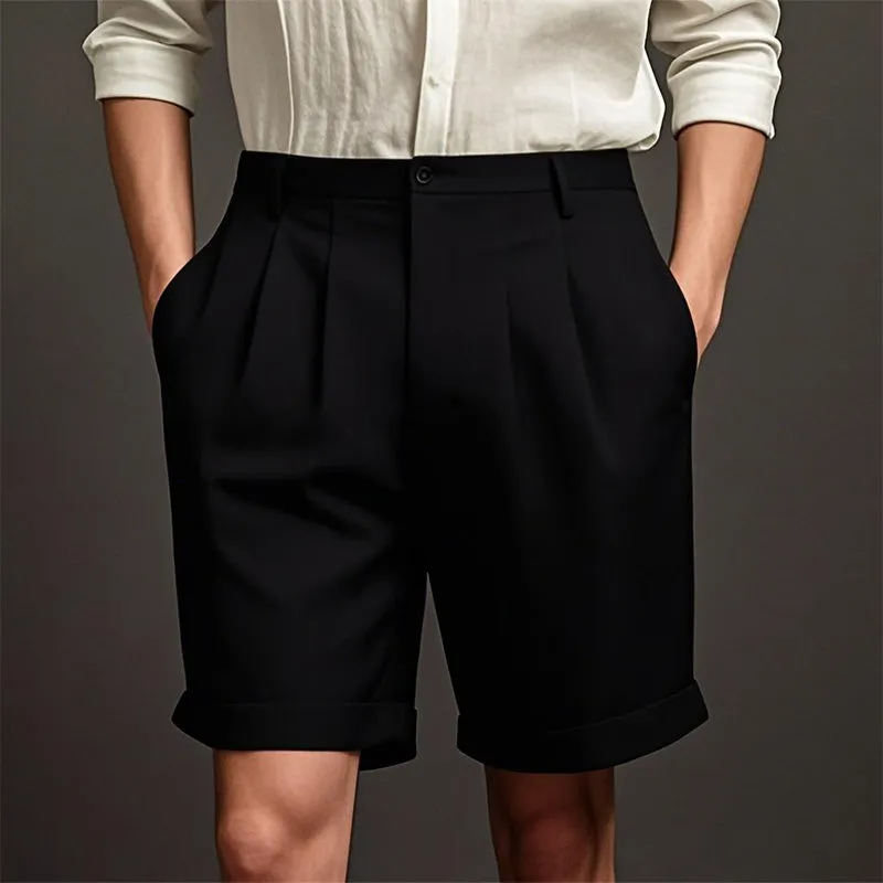 Men's stylish simple solid color cotton and linen casual sports shorts MTA1470D9P