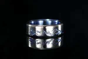 Men's Titanium Anodized Mountain Ring