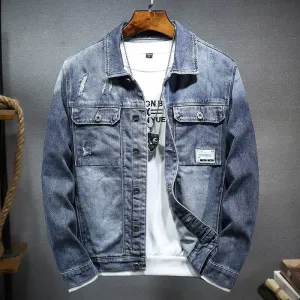 Men's Trendy Plus Size Denim Jacket