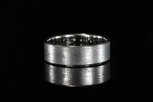MEN'S WHITE GOLD TEXTURED RING
