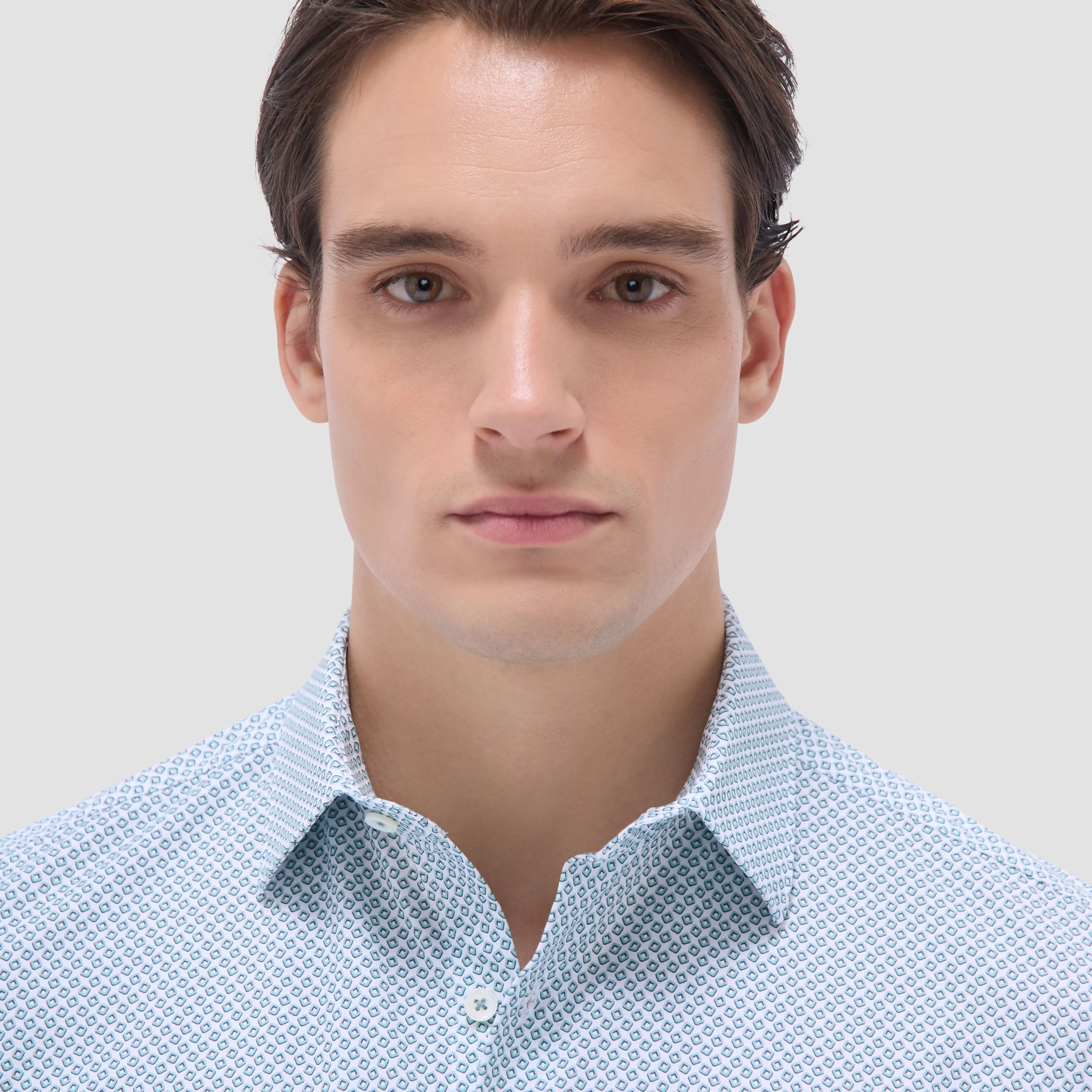 Miles Geometric OoohCotton Short-Sleeve Shirt